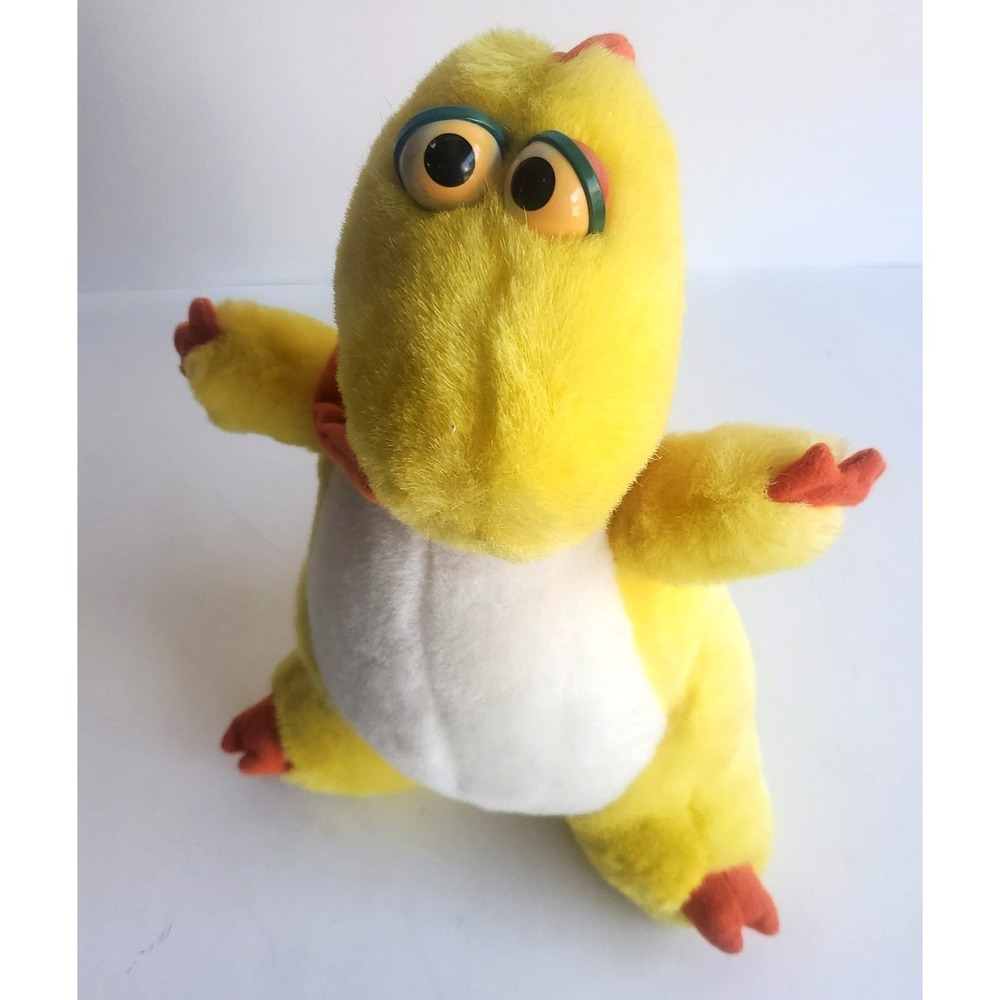Yellow Dinosaur Dragon Plush‎ Stuffed Animal Malibu Fun rare HTF